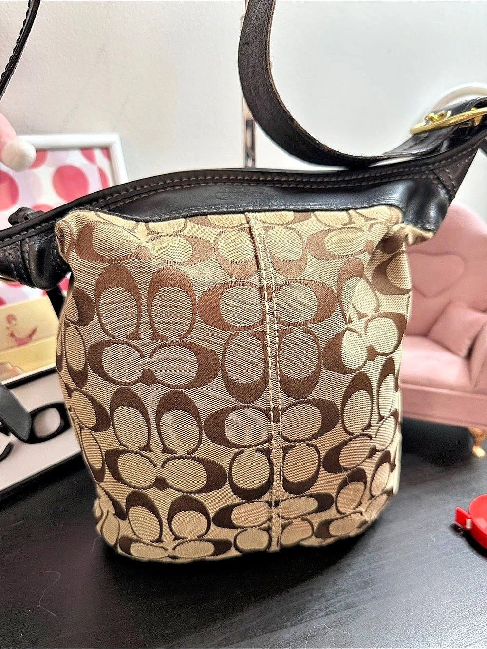 Coach Bleecker Signature Bucket Bag